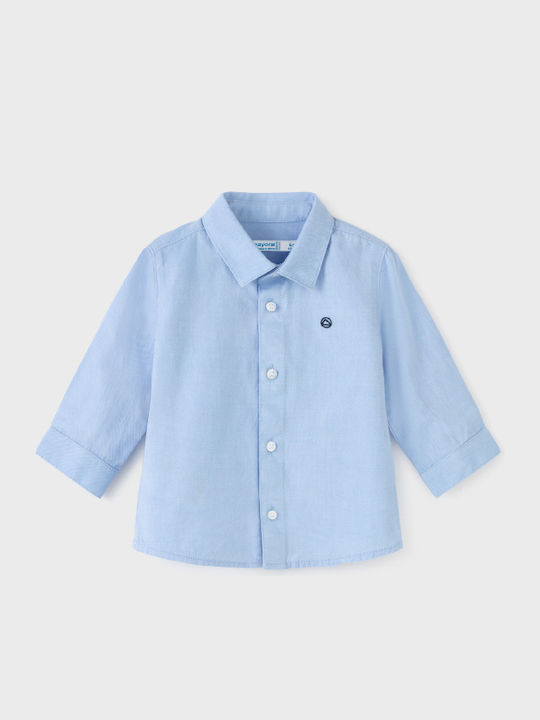 Mayoral Kids One Color Shirt Light Blue