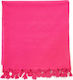 Pennie Klima Fuchsia Cotton Beach Towel with Fr...