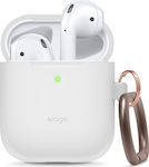 Elago Hang Case Silicone with Hook in White color for Apple AirPods 1 / AirPods 2