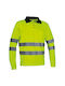 Cofra New Sun Work Polo Shirt Yellow with Reflective Tapes