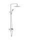 Imex Bristol Adjustable Shower Column with Mixer 100-162cm Silver