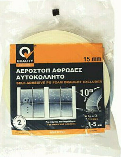Quality For You Foam Self-Adhesive Tape Draft Stopper Window in White Color 10mx6cm Quality For You Foam Self-Adhesive Tape Draft Stopper Window in White Color 10mx6cm