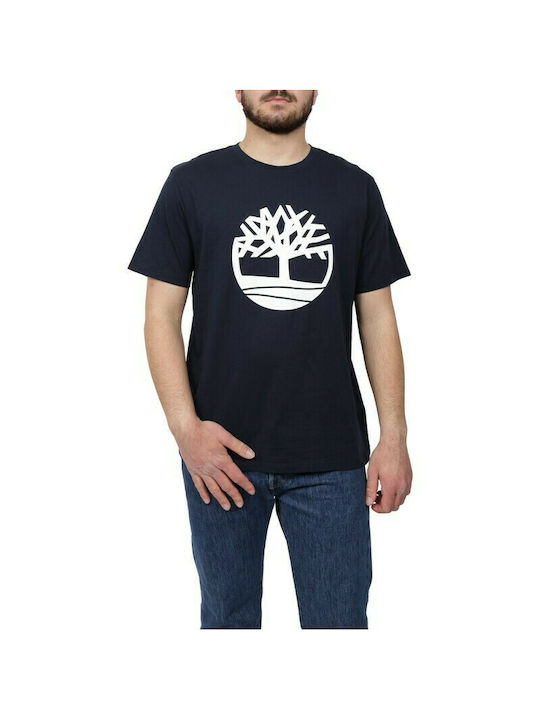 Timberland T-shirt Bărbătesc cu Mânecă Scurtă Albastru marin