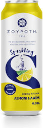 Souroti Kohlensäurehaltiges Trinkwasser mit Geschmack Zitrone & Limette 330ml Souroti Kohlensäurehaltiges Trinkwasser mit Geschmack Zitrone & Limette 330ml