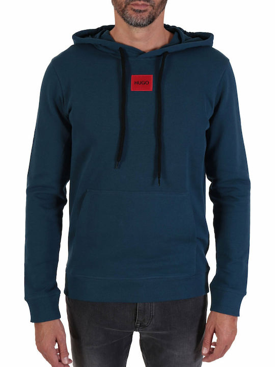 Hugo Boss Daratschi Herren Sweatshirt mit Kapuze und Taschen Marineblau