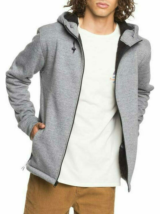 Quiksilver Kurow Ανδρική Φούτερ Ζακέτα με Κουκούλα Γκρι EQYFT04433SJSH