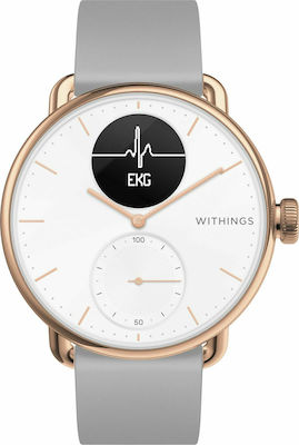 Withings ScanWatch 38mm mit Pulsmesser (White / Rose Gold)