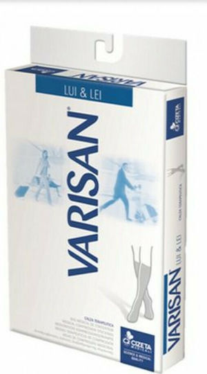 Varisan Lui & Lei Short Κάλτσες Κάτω Γόνατος Διαβαθμισμένης Συμπίεσης 10-15 mmHg Μαύρες