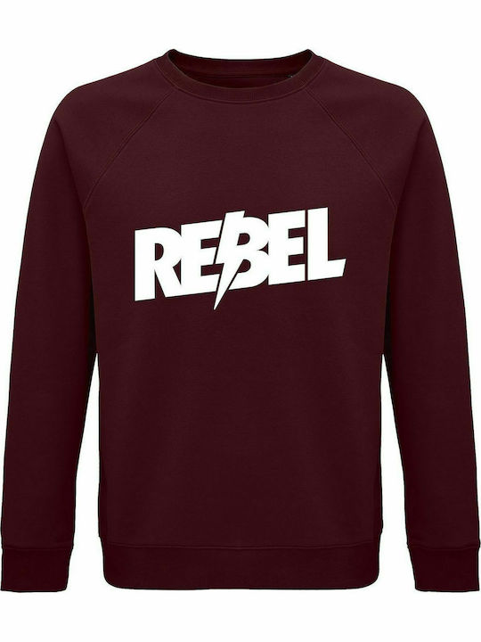 Unisex Sweatshert, Organic "Rebel", Burgundy