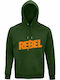 Unisex Hoodie, Organic "Rebel", Dark Green