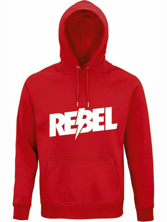 Unisex Hoodie, Organic "Rebel", Red