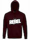 Unisex Hoodie, Organic "Rebel", Burgundy