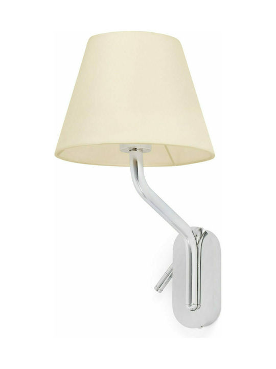 Faro Barcelona Klassisch Leuchte Wand mit Fassung E27 und Schalter Weiß 21.5x29cm