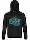 Kapuzenpulli Unisex, Bio "Brain Bicycle", Schwarz