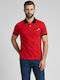Men's Short Sleeve Polo Blouse Red