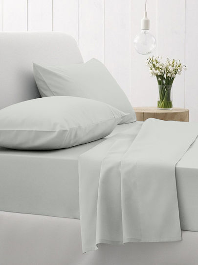 Sunshine Παπλωματοθήκη Βαμβακερή Μονή 170x250 Cotton Feelings 106 Light Grey