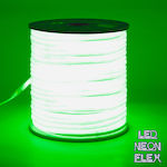 GloboStar Waterproof Neon Flex LED Strip Power Supply 220V with Green Light Length 1m and 120 LEDs per Meter