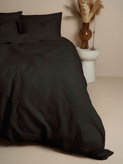 Sunshine Παπλωματοθήκη Βαμβακερή Υπέρδιπλη 230x250 Cotton Feelings 111 Black