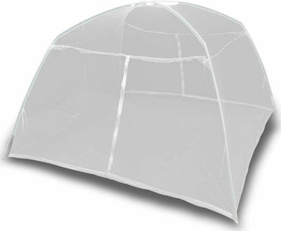 vidaXL Κουνουπιέρα Λευκή από Υαλόνημα 200x150x145εκ.