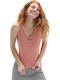 Women's Summer Crop Top Cotton Sleeveless Pink