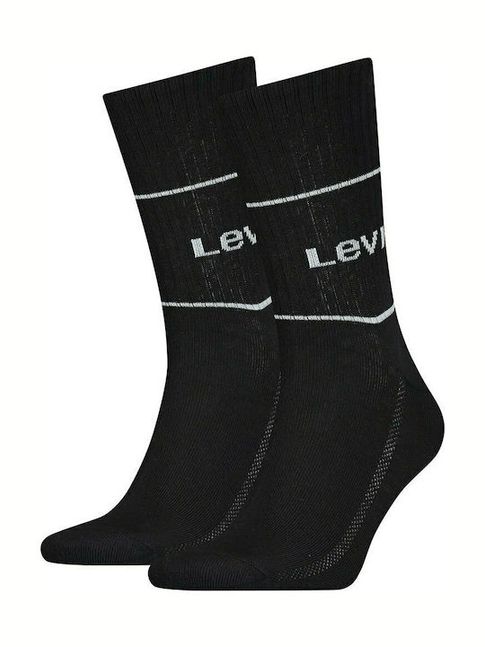 Levi's Cut Logo Einfarbige Socken Black 2Pack