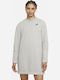 Nike Sportswear Tech Fleece Mini Athletic Dress Long Sleeve Dark Grey Heather