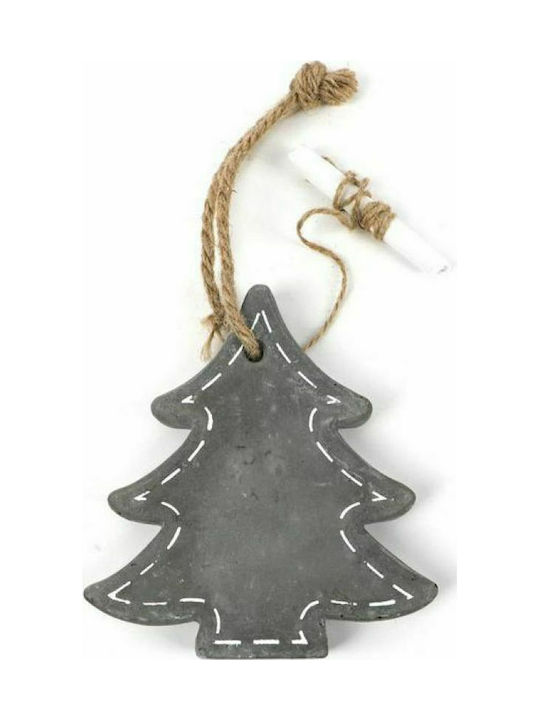 Synchronia Κρεμαστό Τσιμεντένιο Christmas Tree Ornament Gray 13x14cm