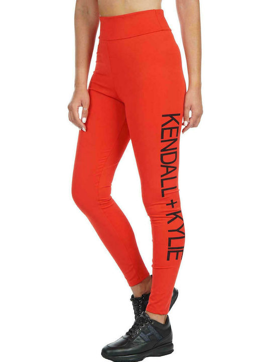 Kendall + Kylie KKW351708 Training Γυναικείο Μακρύ Κολάν Κόκκινο