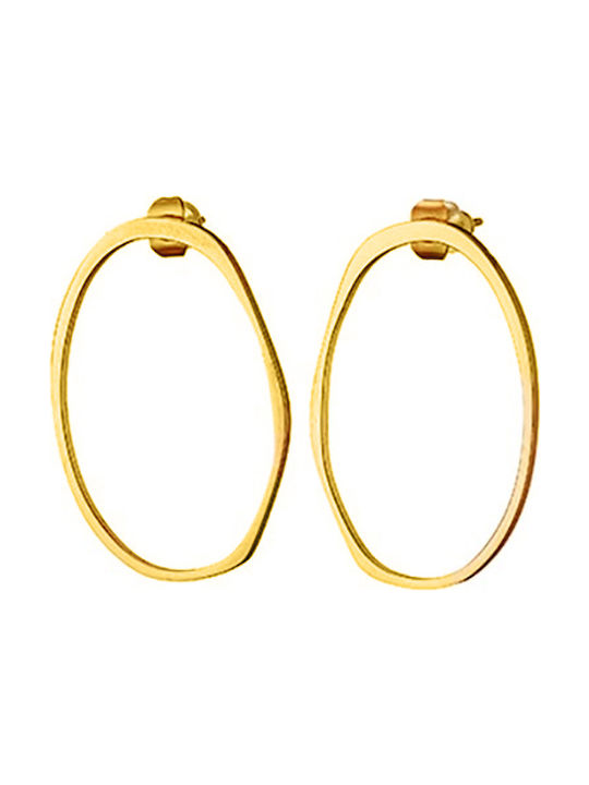 Earrings Hoops from Steel Gold Plated