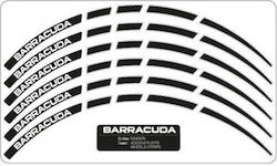 Barracuda Αυτοκόλλητη Ταινία Ζάντας Kit Wheel Stripes R Black / White