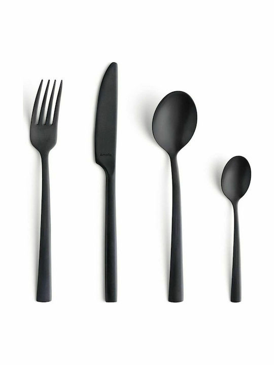 Amefa Manille Besteckset Edelstahl Schwarz 16Stück