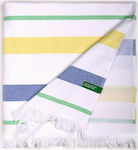 Benetton Hammam Beach Towel with Fringes 165x80cm.