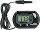 Aquarium Technical Equipment Digital Aquarium Thermometer with LCD Screen Black 5x4cm