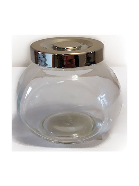 Karvounis General Use Glass Jar with Airtight Lid Transparent 7.5x7.5x5cm 1 Pieces