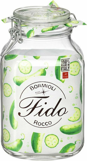Bormioli Rocco Fido Βάζο Γενικής Χρήσης με Αεροστεγές Καπάκι Γυάλινο Διάφανο 3000ml