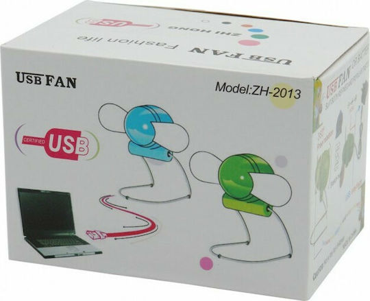 ZH-2013 USB / Battery Fan Pink