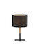 Zambelis Lights Metal Table Lamp for Socket E14 with Black Shade and Base