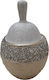 Karvounis Ceramic Sweet Jar Diana with Lid Sugar/Silver 16x16x14cm