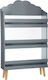 Floor Wooden Bookcase Gray 58x18x100cm
