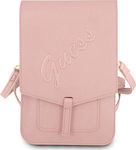 Guess Saffiano Script Logo Pink