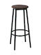 Stool for Bar Outdoor Mayer Anthracite / Walnut 33x33x75cm
