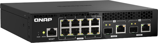 QNap QSW-M2108R-2C Managed L2 Switch with 8 Gigabit (1Gbps) Ethernet Ports and 2 SFP Ports