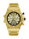 Guess Exposure Uhr Chronograph Batterie mit Gold Metallarmband
