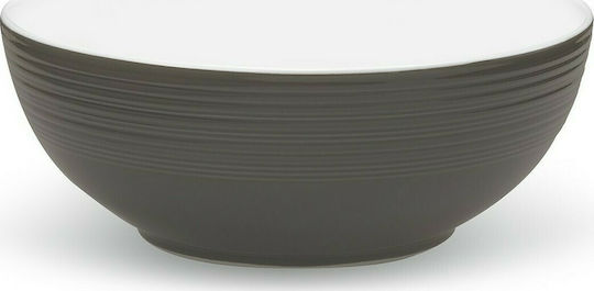 Cryspo Trio Jasper Porcelain Salad Bowl Grey 25x25cm