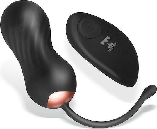 Tardenoche Shove Thrusting & Vibrating Egg with Remote Control Vibrator Egg cu Telecomandă 8.5cm Negru