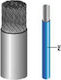 Eval Marine Power Cord with 1x6mm² Single-Core Flexible PVC Tinned in Red Colour 1m Flexible