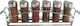 Karvounis Glass Tabletop Spice Rack with Stand Silver 6pcs