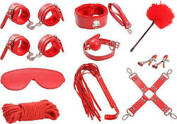 IntoYou BDSM Line Bondage Set 10 Pieces BDSM Kit σε Κόκκινο Χρώμα 10τμχ
