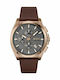 Boss Grandmaster Men's Watch 46mm Chronograph Battery with Brown Leather Strap