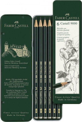 Faber-Castell Graphite Design 9000 Set de 6 Creioane Verzi